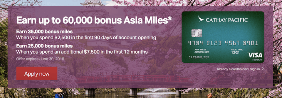 Cathay Pacific Credit Card Bonus Now At 35K 25K UponArriving