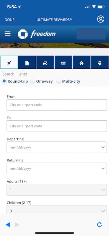 chase travel detailed receipt
