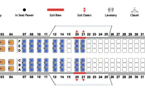 United Seat Map 737 - UponArriving