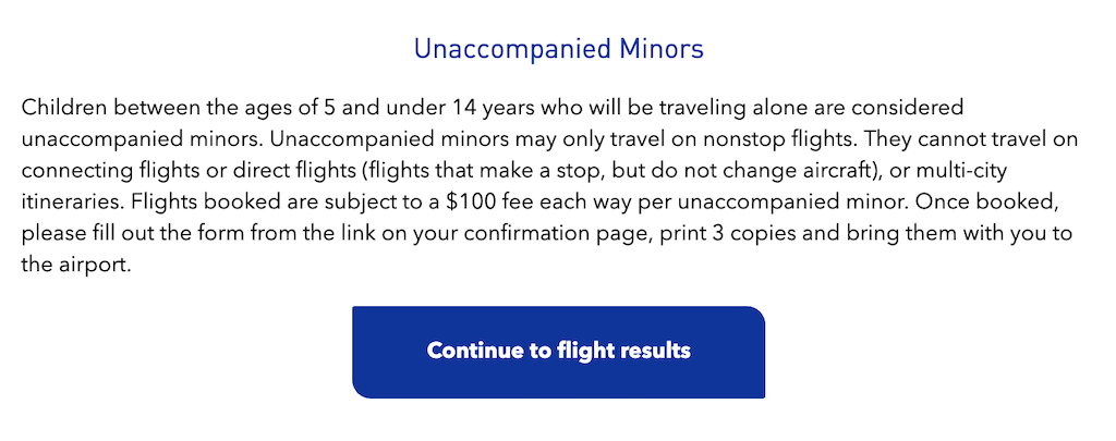 JetBlue Unaccompanied Minor Policy Guide Forms Fees 2019 