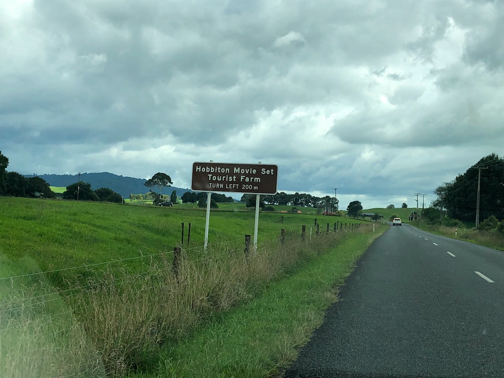 Hobbiton Movie Set Tourist Farm sign