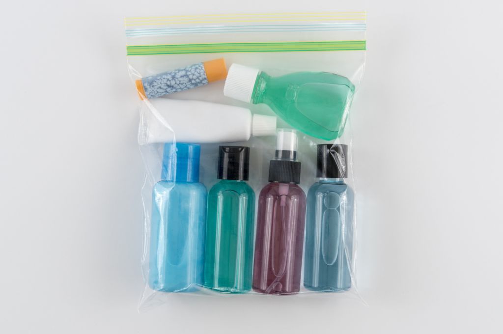Travel toothpaste in liquids bag