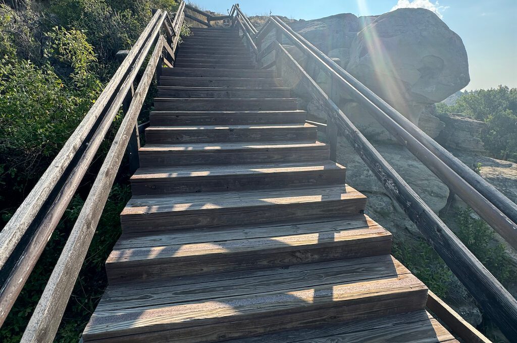 Pompeys Pillar National Monument boardwalk stairs